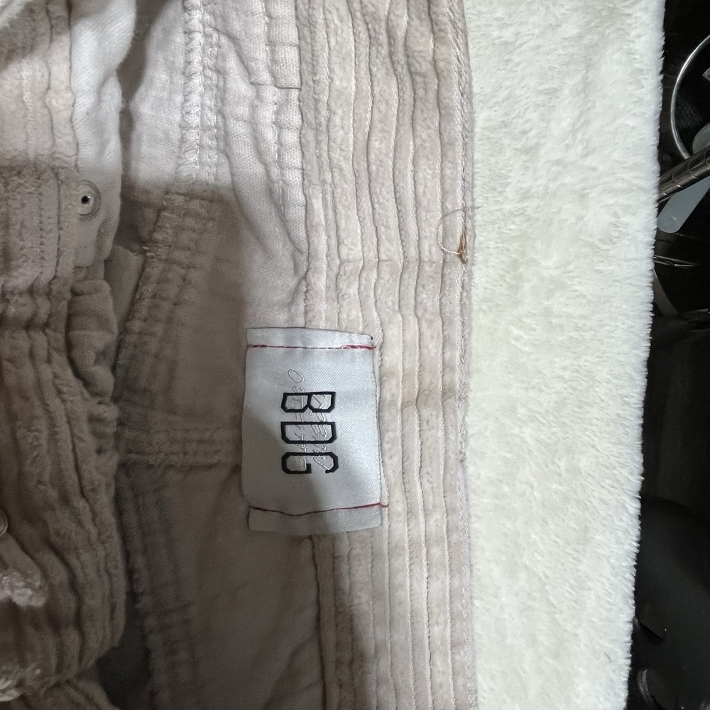 BDG High Rise Baggy Corduroy Pants Women Size 25 Cream Ivory Wide Leg Relaxed - Picture 8 of 10